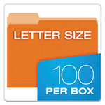 Pendaflex Colored File Folders, 1/3-Cut Tabs, Letter Size, Orange/Light Orange, 100/Box view 4