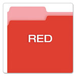 Pendaflex Colored File Folders, 1/3-Cut Tabs, Letter Size, Red/Light Red, 100/Box view 3