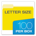 Pendaflex Colored File Folders, 1/3-Cut Tabs, Letter Size, Yellowith Light Yellow, 100/Box view 4
