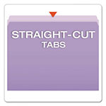 Pendaflex Colored File Folders, Straight Tab, Letter Size, Lavender/Light Lavender, 100/Box view 1