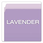 Pendaflex Colored File Folders, Straight Tab, Letter Size, Lavender/Light Lavender, 100/Box view 3