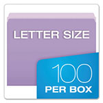 Pendaflex Colored File Folders, Straight Tab, Letter Size, Lavender/Light Lavender, 100/Box view 4