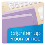Pendaflex Colored File Folders, Straight Tab, Letter Size, Lavender/Light Lavender, 100/Box view 5