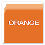 Pendaflex Colored File Folders, Straight Tab, Letter Size, Orange/Light Orange, 100/Box view 3