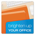 Pendaflex Colored File Folders, Straight Tab, Letter Size, Orange/Light Orange, 100/Box view 5