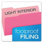 Pendaflex Colored File Folders, 1/3-Cut Tabs, Legal Size, Pink/Light Pink, 100/Box view 2