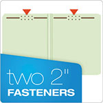 Pendaflex Heavy-Duty Pressboard Folders w/ Embossed Fasteners, Letter Size, Green, 25/Box view 2