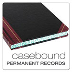 Boorum & Pease Columnar Accounting Book, Record Rule, Black Cover, 300 Pages, 8 1/8 x 10 3/8 view 4
