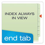 Pendaflex End Tab Classification Folders, 1 Divider, Letter Size, Pale Green, 10/Box view 1