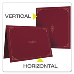 Oxford Certificate Holder, 11 1/4 x 8 3/4, Burgundy, 5/Pack view 3