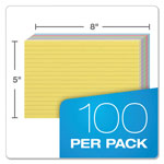 Oxford Ruled Index Cards, 5 x 8, Blue/Violet/Canary/Green/Cherry, 100/Pack view 2