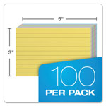 Oxford Ruled Index Cards, 3 x 5, Blue/Violet/Canary/Green/Cherry, 100/Pack view 2