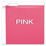 Pendaflex Colored Reinforced Hanging Folders, Letter Size, 1/5-Cut Tab, Pink, 25/Box view 2