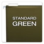 Pendaflex Extra Capacity Reinforced Hanging File Folders with Box Bottom, Letter Size, 1/5-Cut Tab, Standard Green, 25/Box view 3