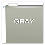 Pendaflex Colored Reinforced Hanging Folders, Legal Size, 1/5-Cut Tab, Gray, 25/Box view 2