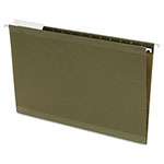 Pendaflex Reinforced Hanging File Folders, Legal Size, Straight Tab, Standard Green, 25/Box view 1