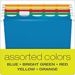 Pendaflex Ready-Tab Colored Reinforced Hanging Folders, Letter Size, 1/5-Cut Tab, Assorted, 25/Box view 3