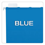 Pendaflex Ready-Tab Colored Reinforced Hanging Folders, Letter Size, 1/5-Cut Tab, Blue, 25/Box view 3