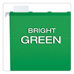 Pendaflex Ready-Tab Colored Reinforced Hanging Folders, Letter Size, 1/5-Cut Tab, Bright Green, 25/Box view 3