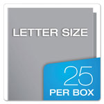Oxford High Gloss Laminated Paperboard Folder, 100-Sheet Capacity, Gray, 25/Box view 5