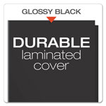 Oxford High Gloss Laminated Paperboard Folder, 100-Sheet Capacity, Black, 25/Box view 3