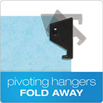Pendaflex Hanging Classification Folders with Dividers, Legal Size, 2 Dividers, 2/5-Cut Tab, Blue view 1