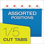 Pendaflex SureHook Hanging Folders, Letter Size, 1/5-Cut Tab, Assorted, 20/Box view 5