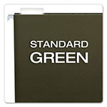 Pendaflex Earthwise by Pendaflex 100% Recycled Colored Hanging File Folders, Letter Size, 1/5-Cut Tab, Green, 25/Box view 2