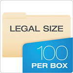 Pendaflex Manila File Folders, 1/3-Cut Tabs, Legal Size, 100/Box view 4