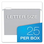 Pendaflex Colored Hanging Folders, Letter Size, 1/5-Cut Tab, Gray, 25/Box view 4