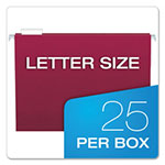 Pendaflex Colored Hanging Folders, Letter Size, 1/5-Cut Tab, Burgundy, 25/Box view 4