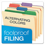 Pendaflex Color Tab File Folders, 1/3-Cut Tabs, Letter Size, Manila, 50/Box view 4