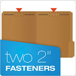 Pendaflex Kraft Folders with Two Fasteners, 1/3-Cut Tabs, Letter Size, Kraft, 50/Box view 1