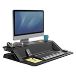 Fellowes Lotus Sit-Stand Workstation, 32.75w x 24.25d x 5.5 to 22.5h, Black view 4