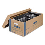 Fellowes SmoothMove Prime Moving & Storage Boxes, Small, Half Slotted Container (HSC), 24