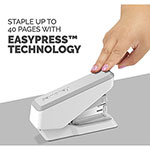 Fellowes LX860 EasyPress Half Strip Stapler, 40 Sheet Capacity, Gray/White view 3