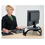 Fellowes Smart Suites Corner Monitor Riser, 18 1/2 x 12 1/2 x 5 1/8, Black/Clear Frost view 3