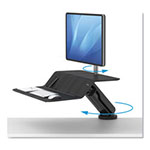 Fellowes Lotus RT Sit-Stand Workstation, 48w x 30d x 49.2h, Black view 2