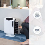 Fellowes AeraMax® DX55 Air Purifier - True HEPA, Activated Carbon - 195 Sq. ft. - White view 3