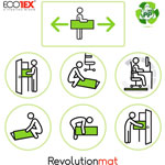Floortex Ecotex Polypropylene Anti-Slip Foldable Chair Mat for Hard Floors, 35 x 46, Translucent view 2