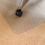 Floortex Cleartex Advantagemat Phthalate Free PVC Chair Mat for Low Pile Carpet, 53 x 45, Clear view 1