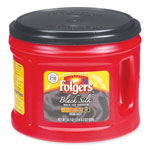 Folgers Coffee, Black Silk, 24.2 oz Canister, 6/Carton view 2