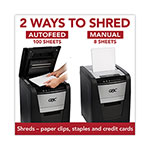 GBC® AutoFeed+ 100X Super Cross-Cut Home Office Shredder, 100 Auto/8 Manual Sheet Capacity view 1