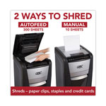 GBC® AutoFeed+ 300X Super Cross-Cut Office Shredder, 300 Auto/10 Manual Sheet Capacity view 2