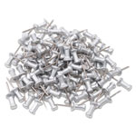 Advantus Aluminum Head Push Pins, Aluminum, Silver, 1/2