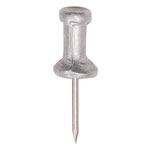 Advantus Aluminum Head Push Pins, Aluminum, Silver, 1/2