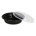 GEN Food Container, 16 oz, 6.29 x 6.29 x 1.96, Black/Clear, Plastic, 150/Carton view 2