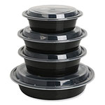 GEN Food Container, 24 oz, 7.28 x 7.28 x 1.96, Black/Clear, Plastic, 150/Carton view 2