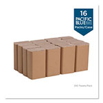 Pacific Blue Basic Recycled Multifold Paper Towel, Brown, 23304, 250 Towels/Pack, 16 Packs/Case view 1