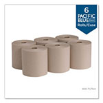 Pacific Blue Basic Recycled Hardwound Paper Towel Roll, Brown, 26301, 800 Feet/Roll, 6 Rolls/Case view 1
